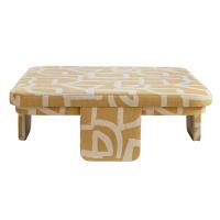 Give It A Rest Ottoman, Square - Brush w Destiny Sunbrella