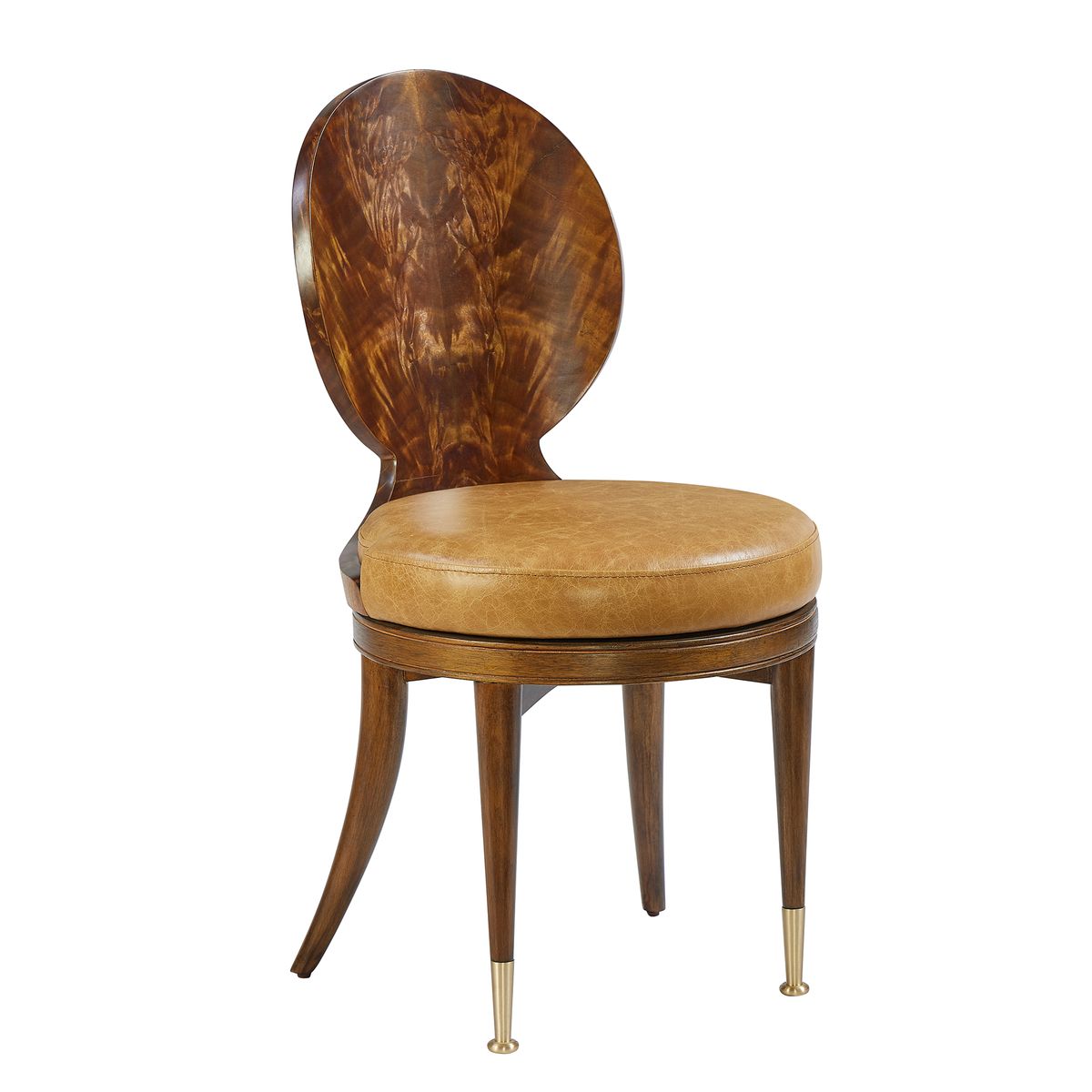 Mix and Mingle Dining/Game Swivel Chair-Golden Brown Okoume