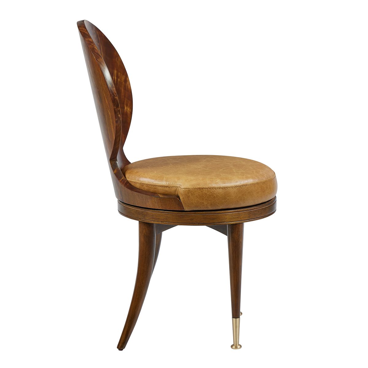 Mix and Mingle Dining/Game Swivel Chair-Golden Brown Okoume