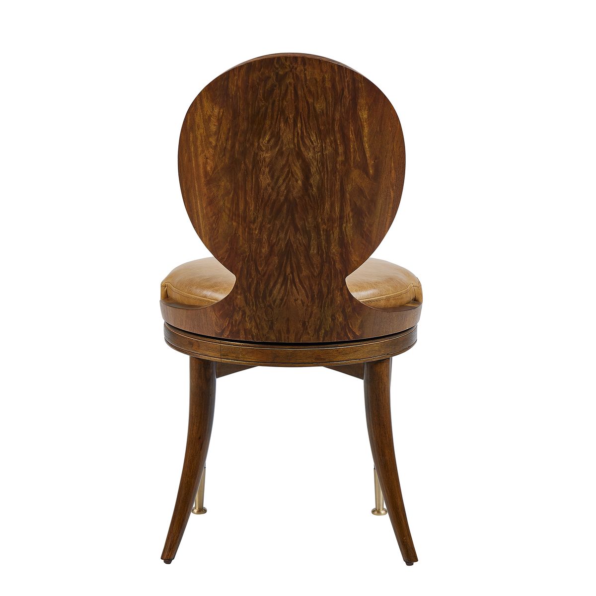 Mix and Mingle Dining/Game Swivel Chair-Golden Brown Okoume