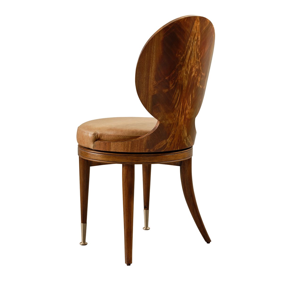 Mix and Mingle Dining/Game Swivel Chair-Golden Brown Okoume