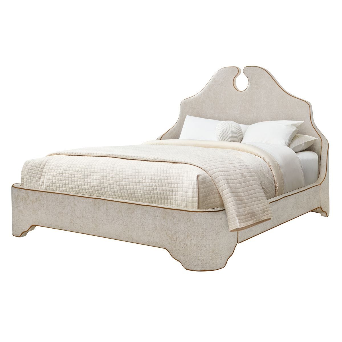 Keyhole Bed, King - Splendor Sesame/Bliss Bronze, 2 Cartons