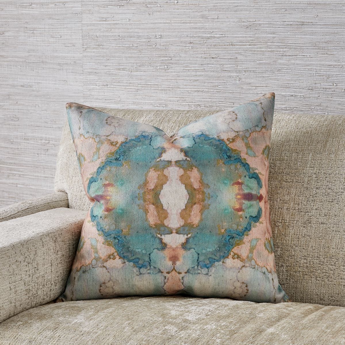 Spectrum Pillow - Blush/Aqua