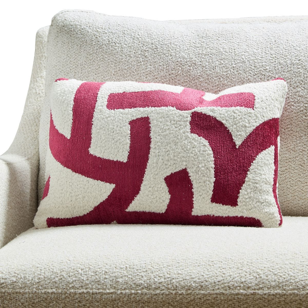 The Flip Side Pillow - 14x20 Raspberry