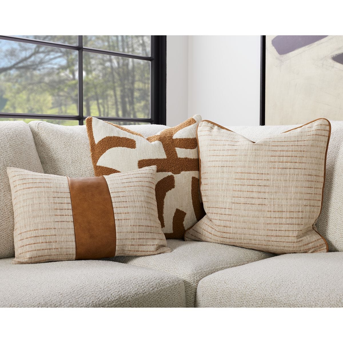 The Flip Side Pillow - 20x20 Toffee