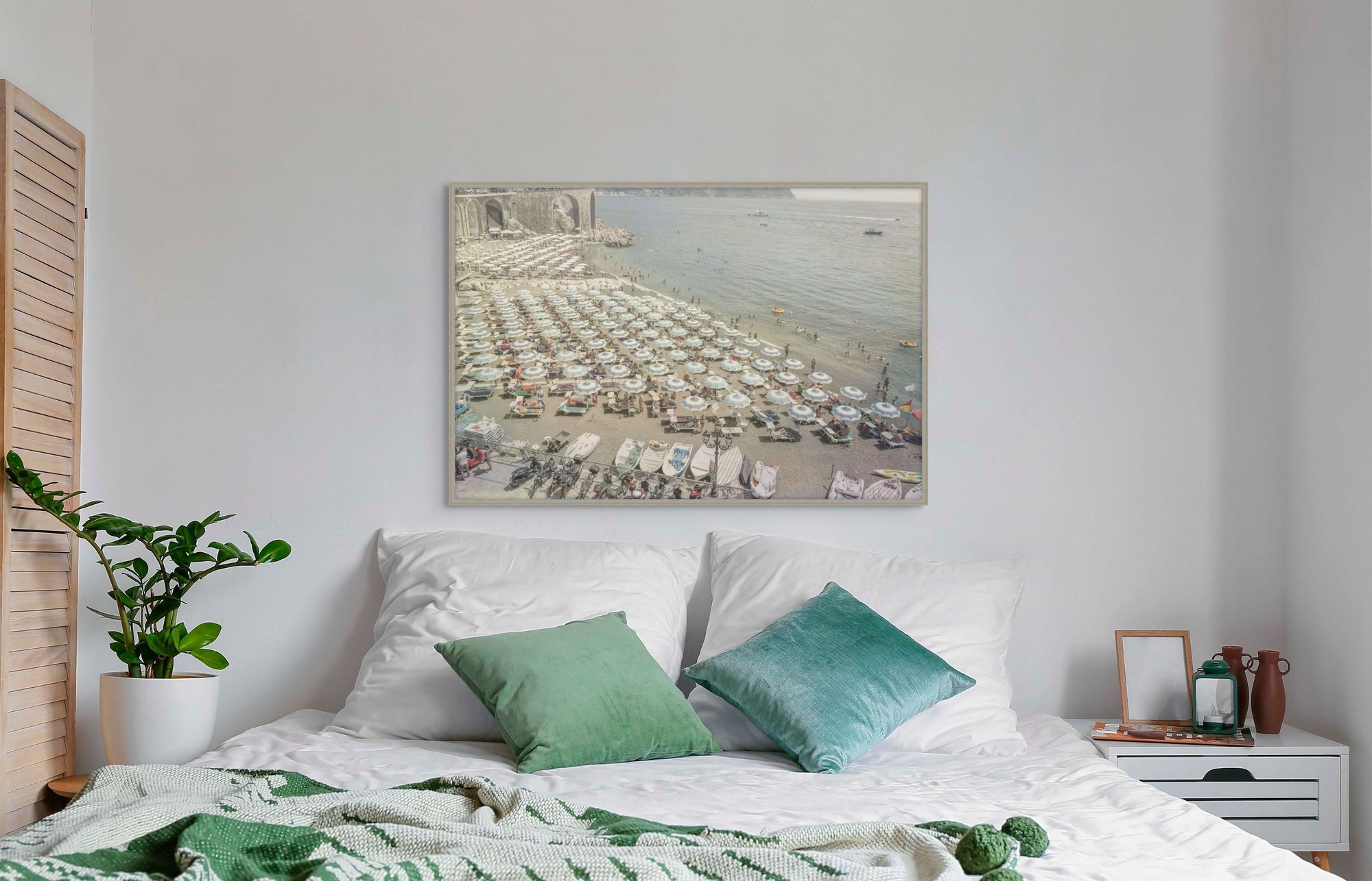 Amalfi Beach Umbrellas 1 in a room