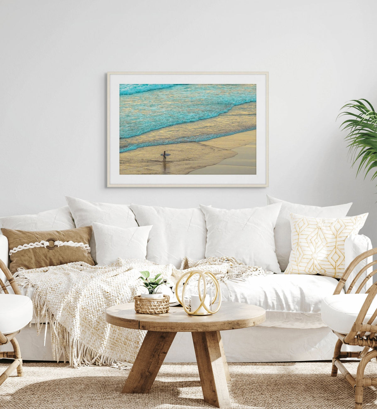 Blue Water Surfer 2 in a room