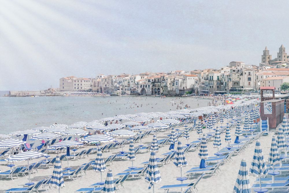 Cefalu Beach Umbrellas 1 artwork
