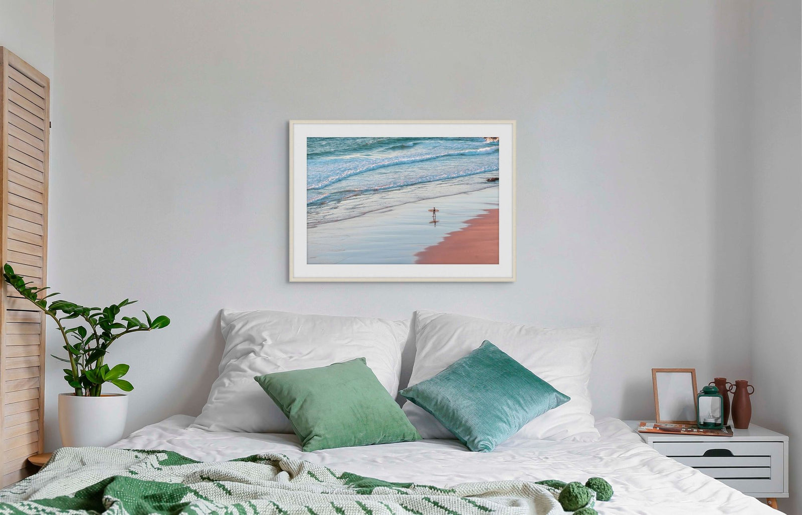 Surfer Looking into the Ocean 1 in a room