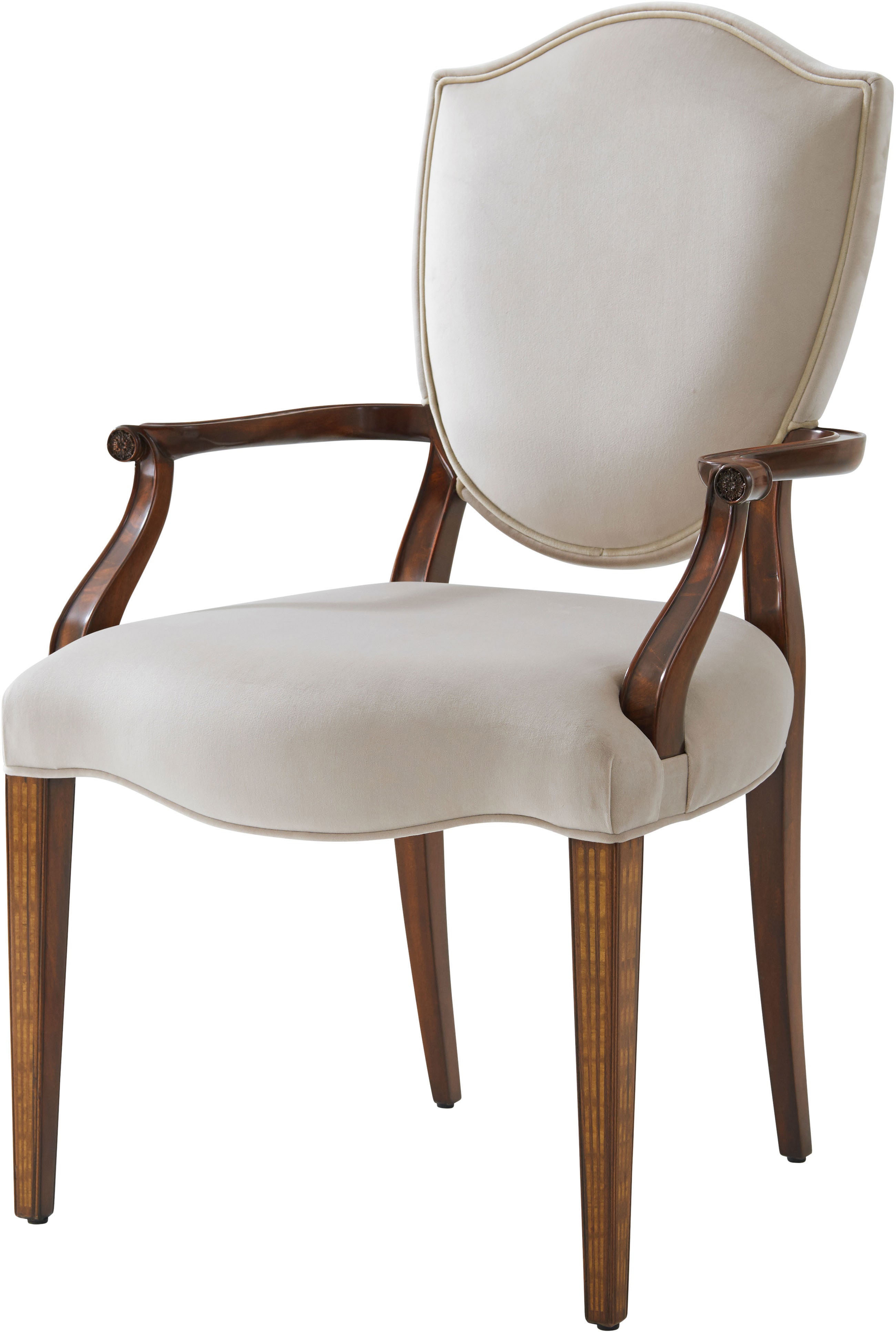 The Holborn Dining Armchair in Mahogany, Morado Veneer - Theodore Alexander