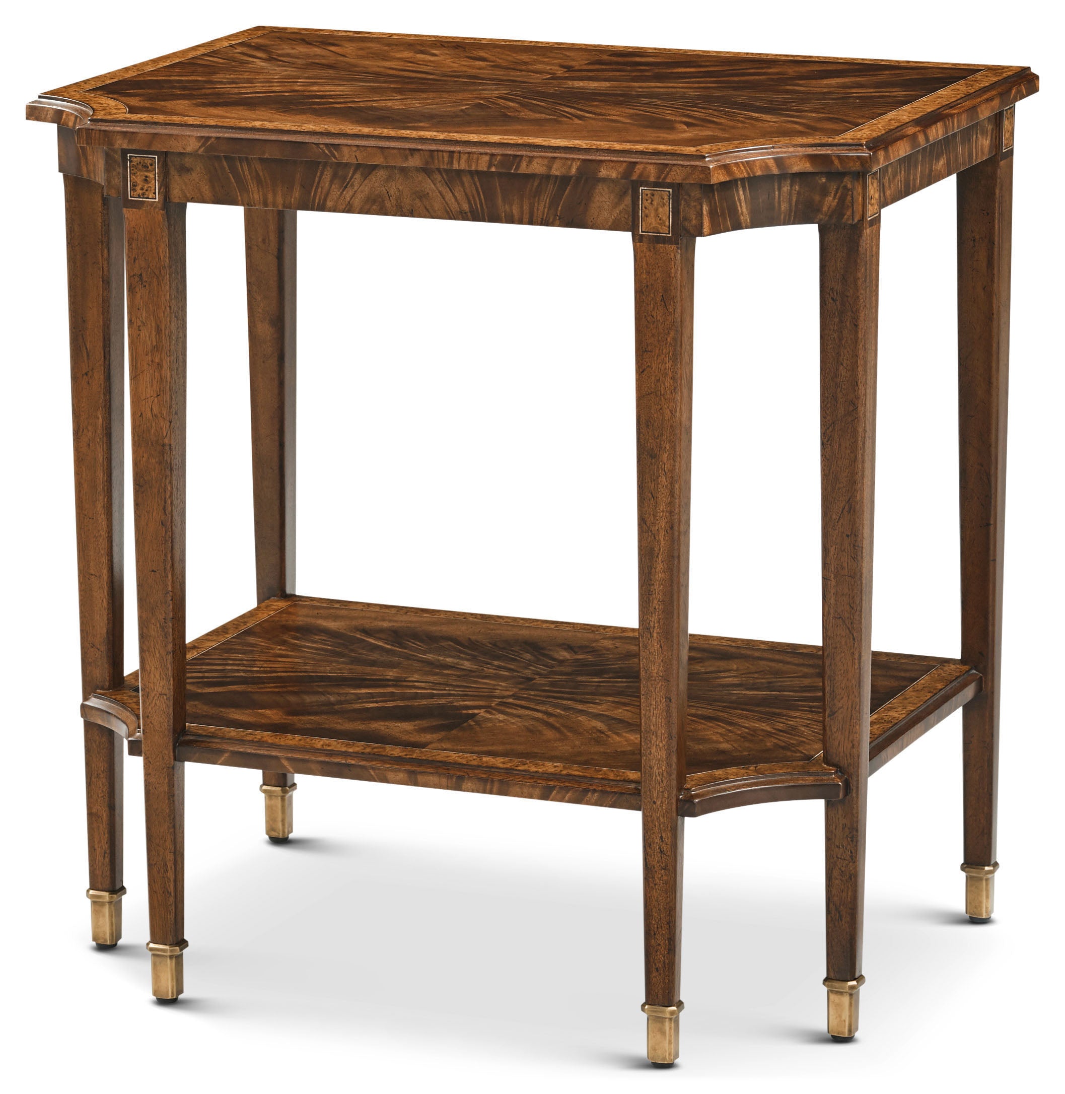 Sloane End Table in VCF1831_Edwardian_Brown_MCF578.B_Medium_English / Wood, Brass, Veneer - Theodore Alexander