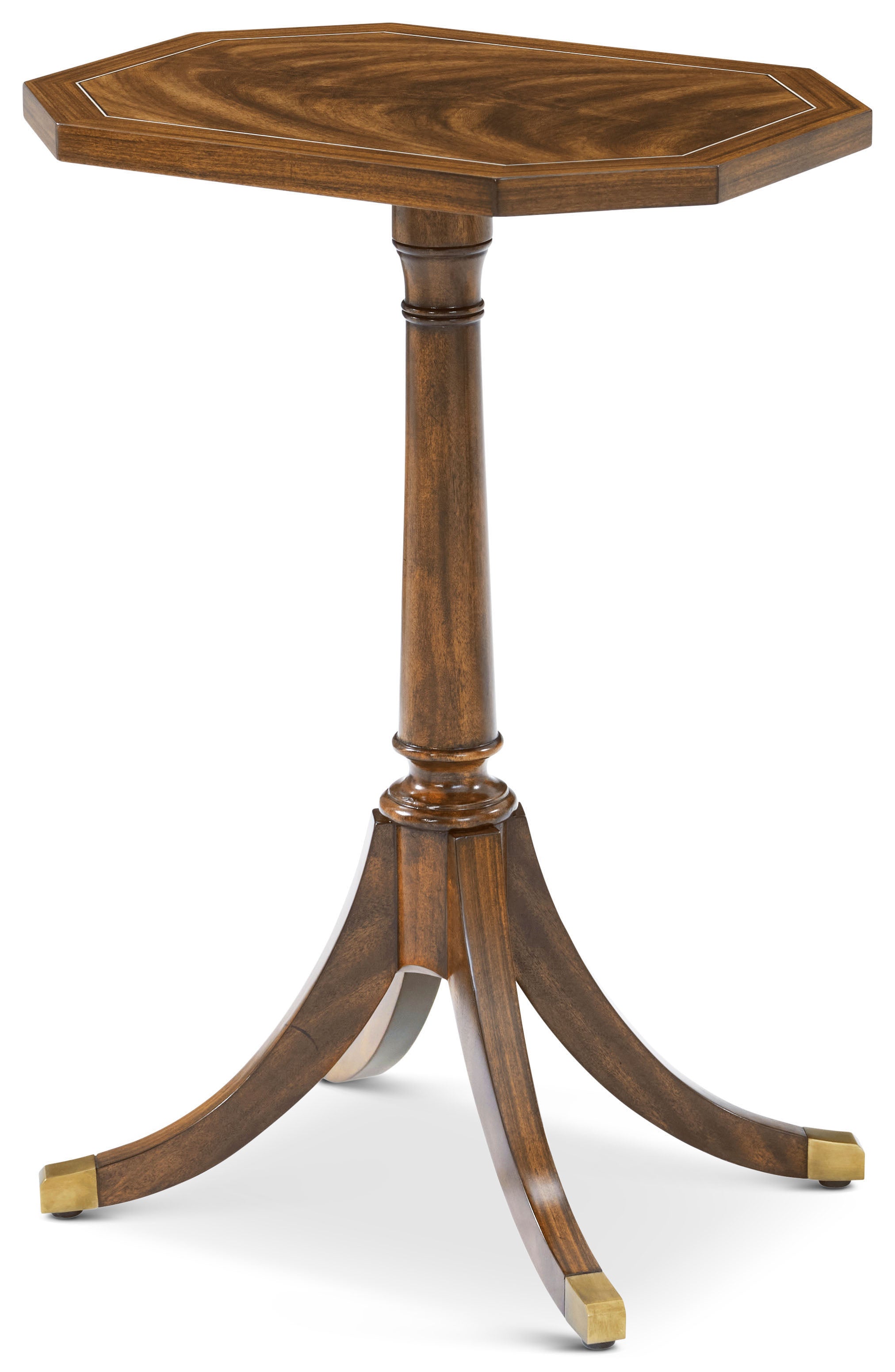 Sloane Occasional Table II in VCF1903_Edwardian_Brown_MCF578.B_Medium_English / Wood, Brass, Veneer - Theodore Alexander