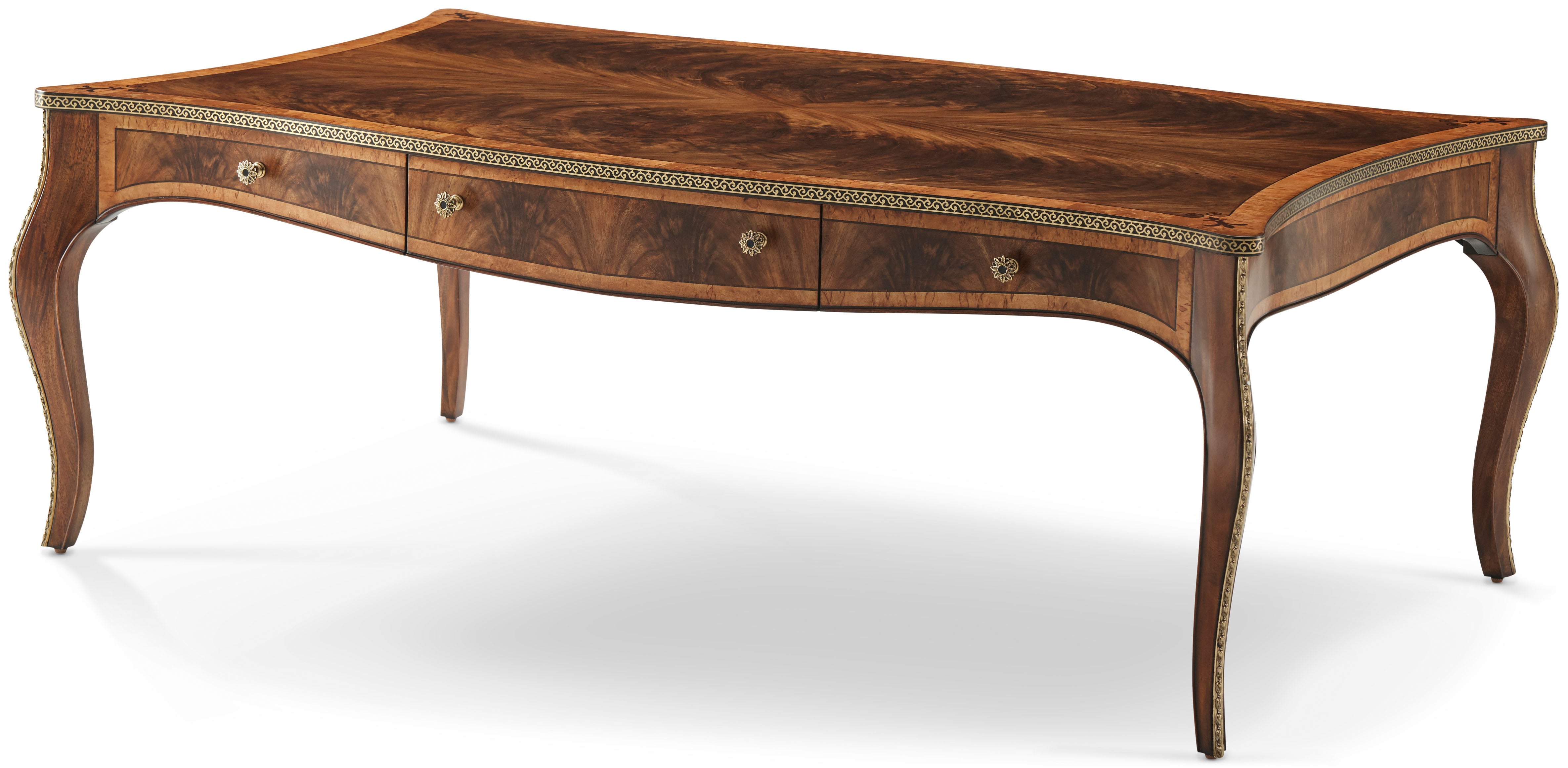 Harper Cocktail Table in Solid Wood, Veneer, Brass - Theodore Alexander