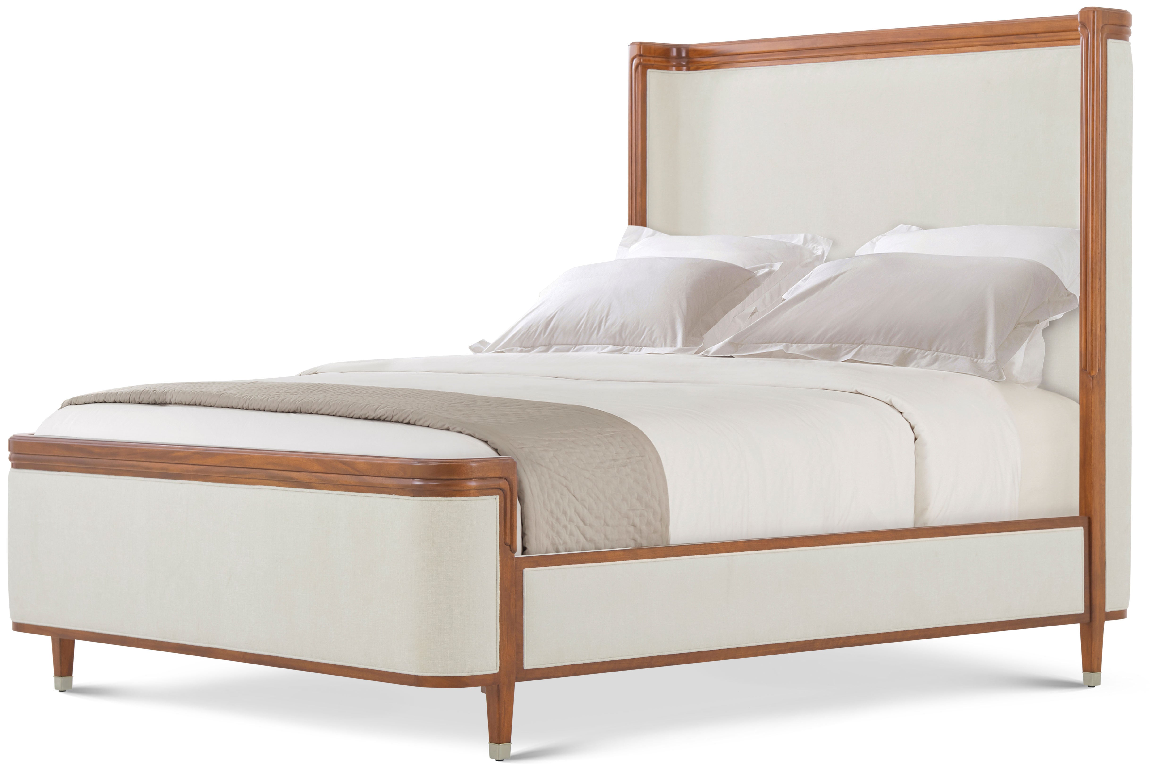 Dorchester US Queen Bed in VCF1833_Mayfair_MCF494_Antique_White_Brass / Wood, Brass, Veneer - Theodore Alexander