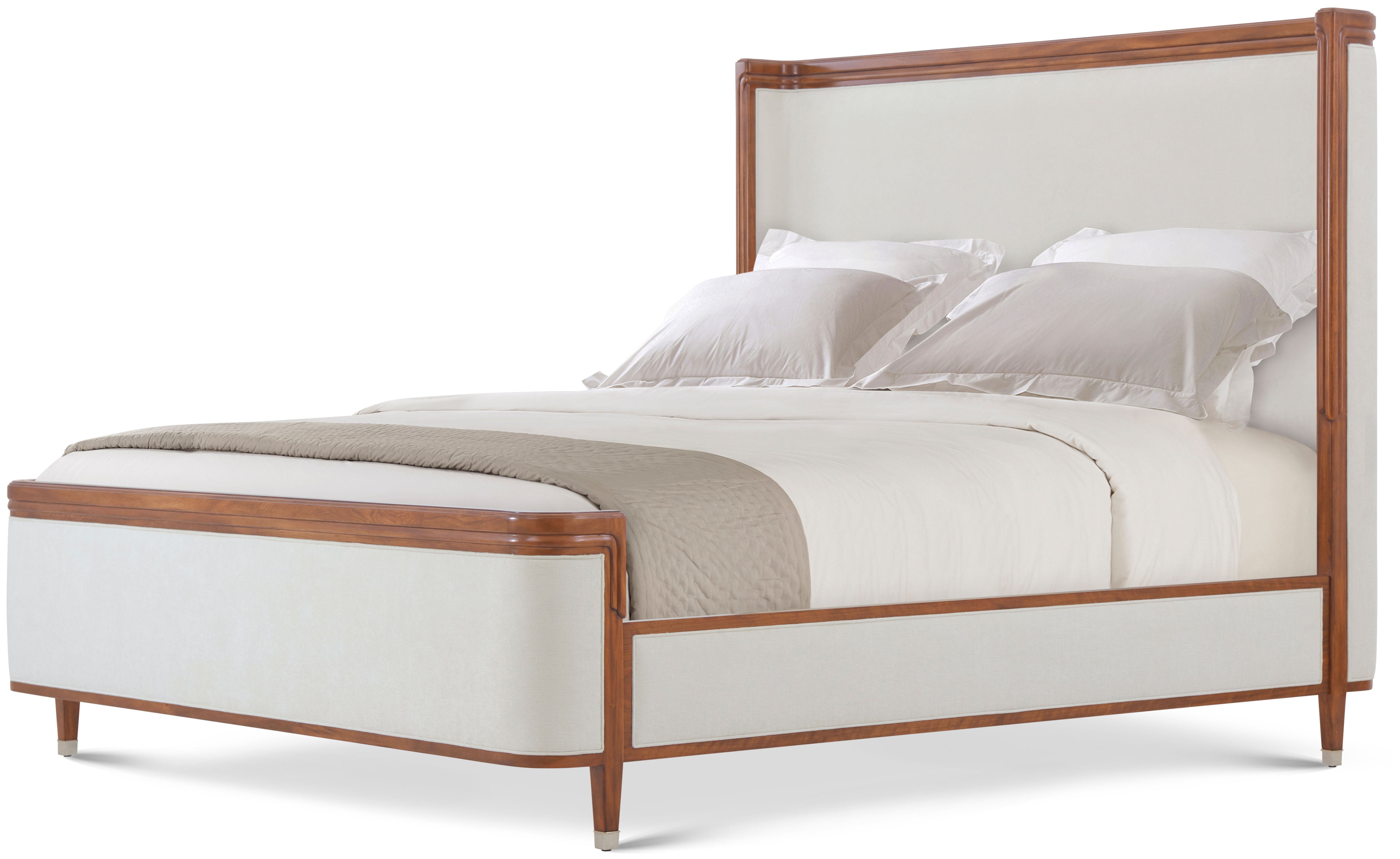 Dorchester US Queen Bed in VCF1833_Mayfair_MCF494_Antique_White_Brass / Wood, Brass, Veneer - Theodore Alexander