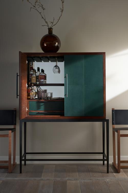 Scheffer Bar Cabinet - Evergreen – Bar Cabinets by Century Furniture | Sutter & Vale