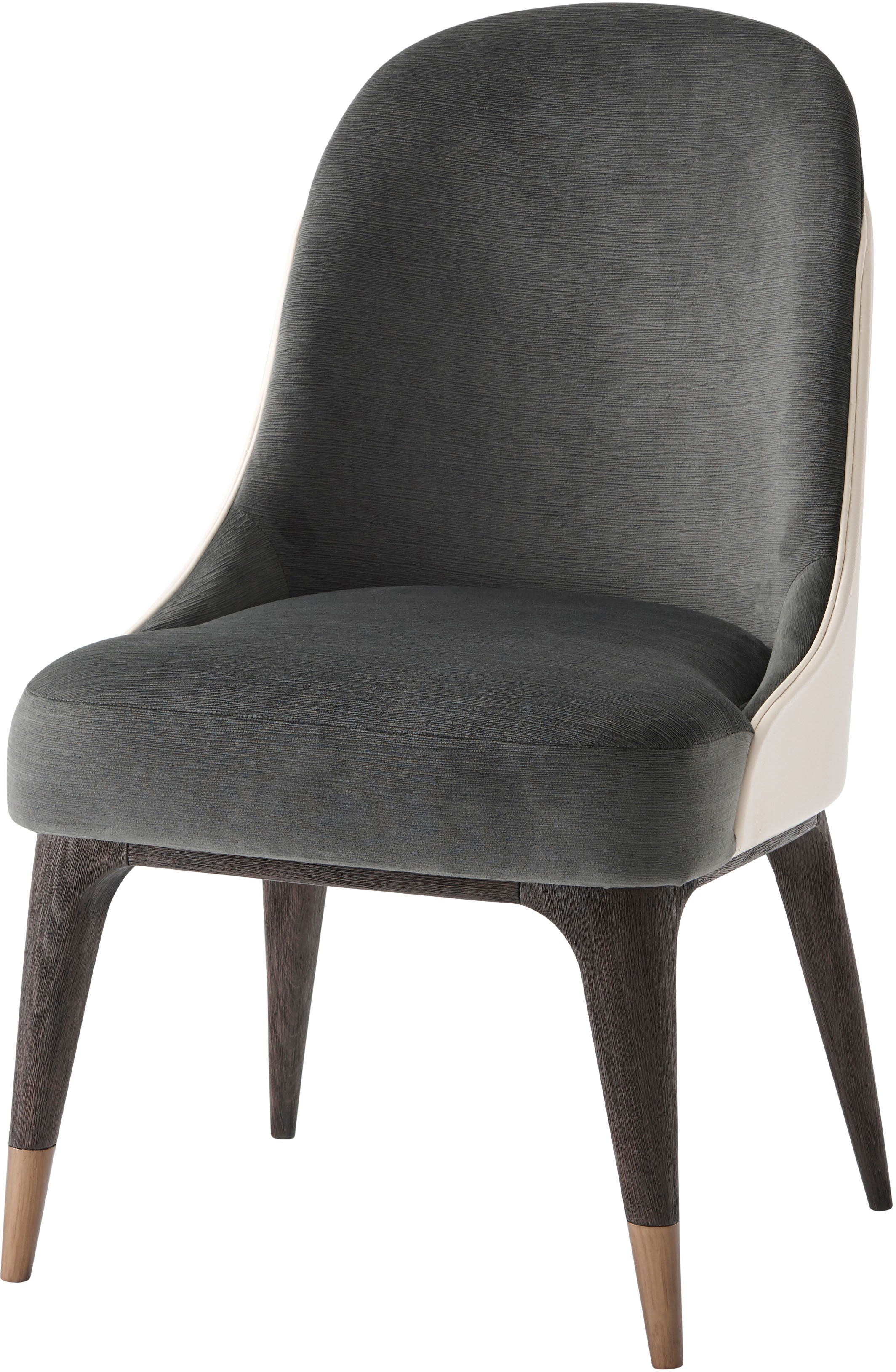 Covet Dining Chair II in VCF1372.1B2HA_Cigar_Club_PCF871_Brushed_Vintage_Bronze / Beech - Theodore Alexander