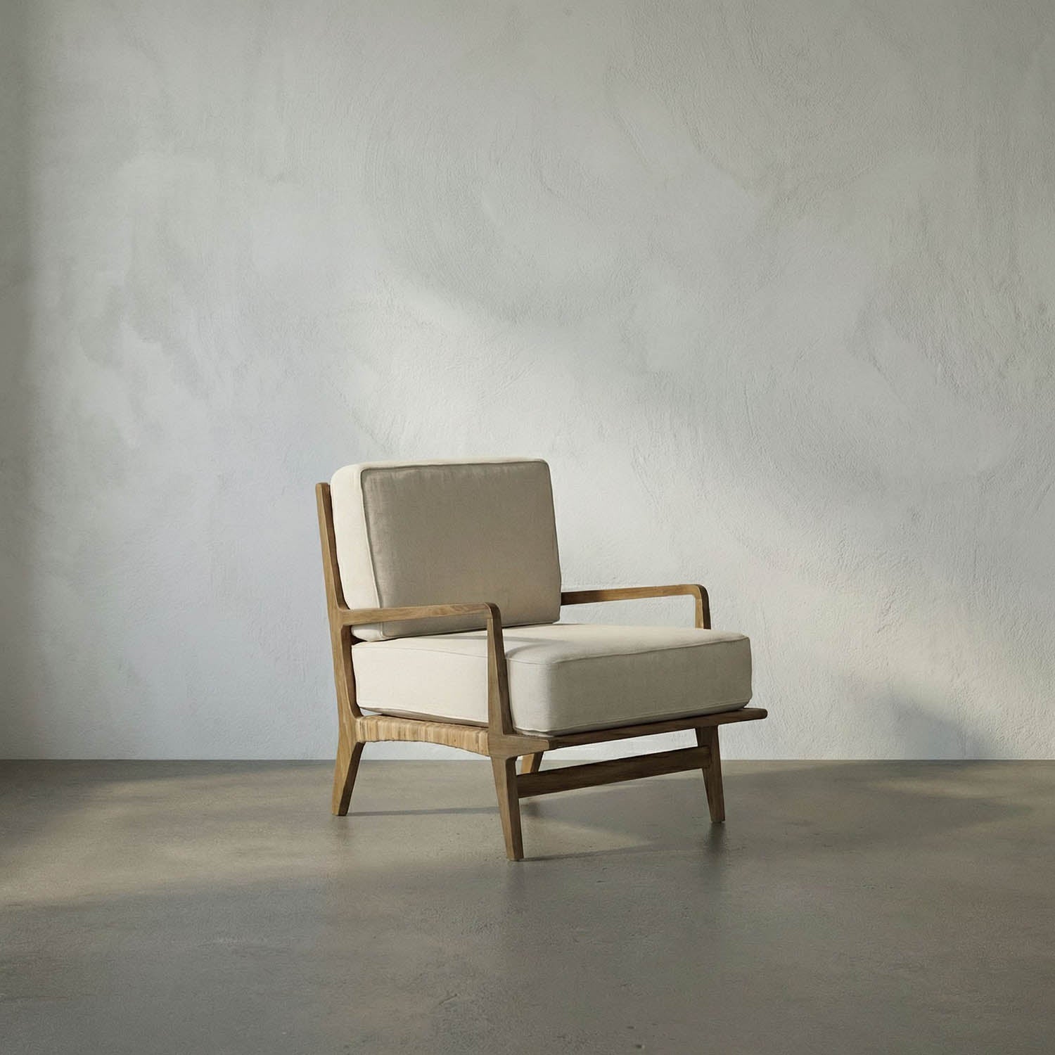 Allister Chair, Teak and Rattan by Noir