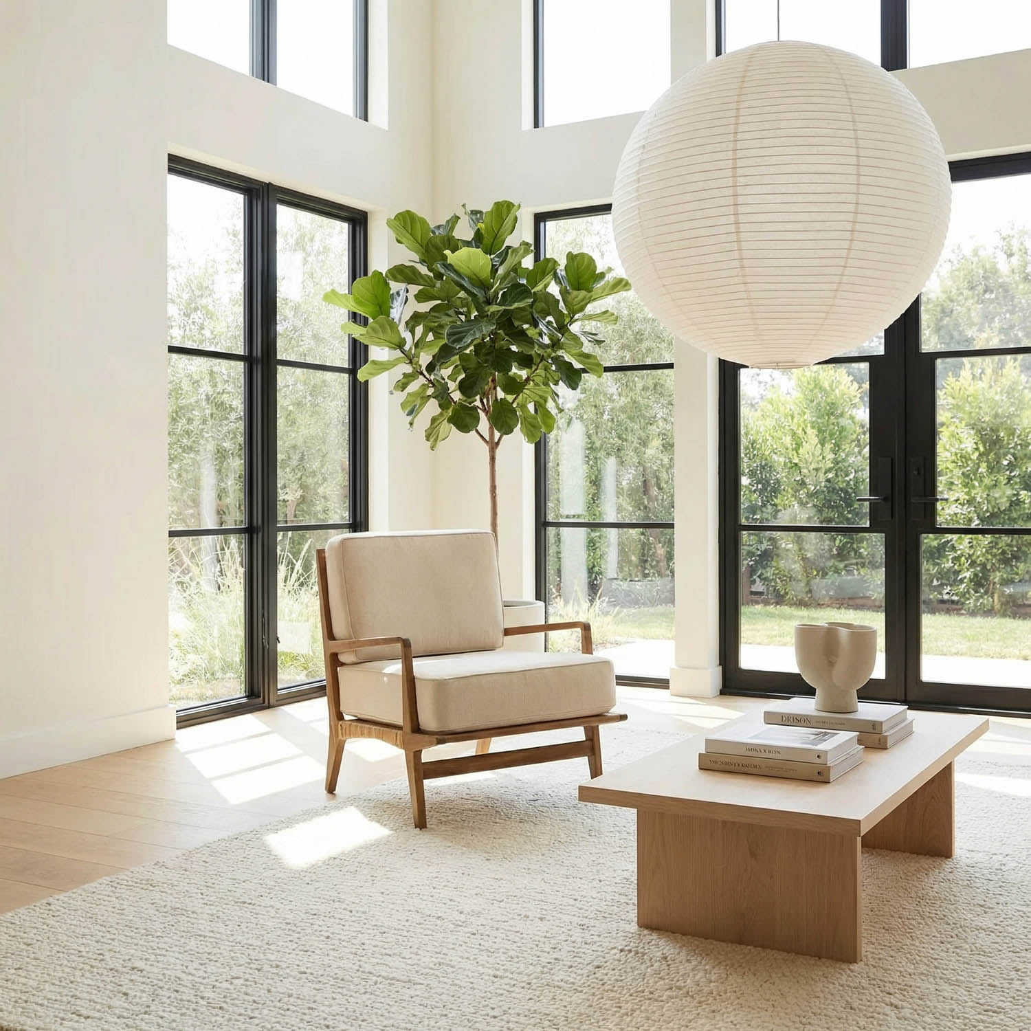 Allister Chair, Teak and Rattan