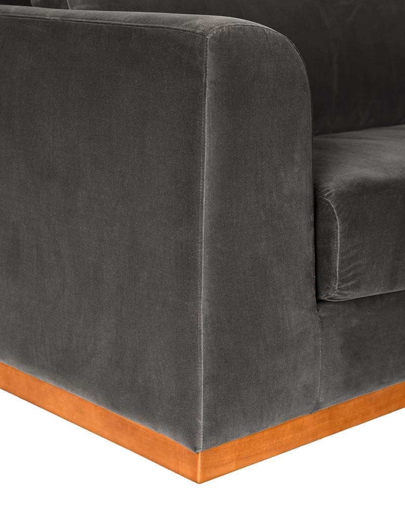 Seville Sofa, Grey Velvet