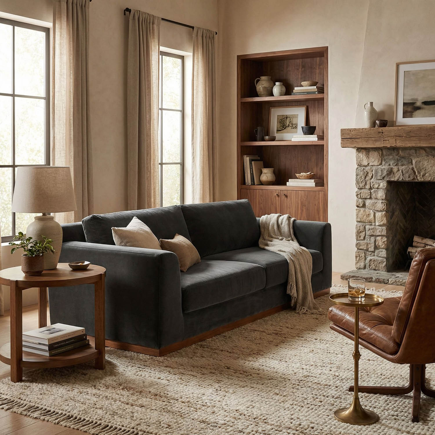Seville Sofa, Grey Velvet