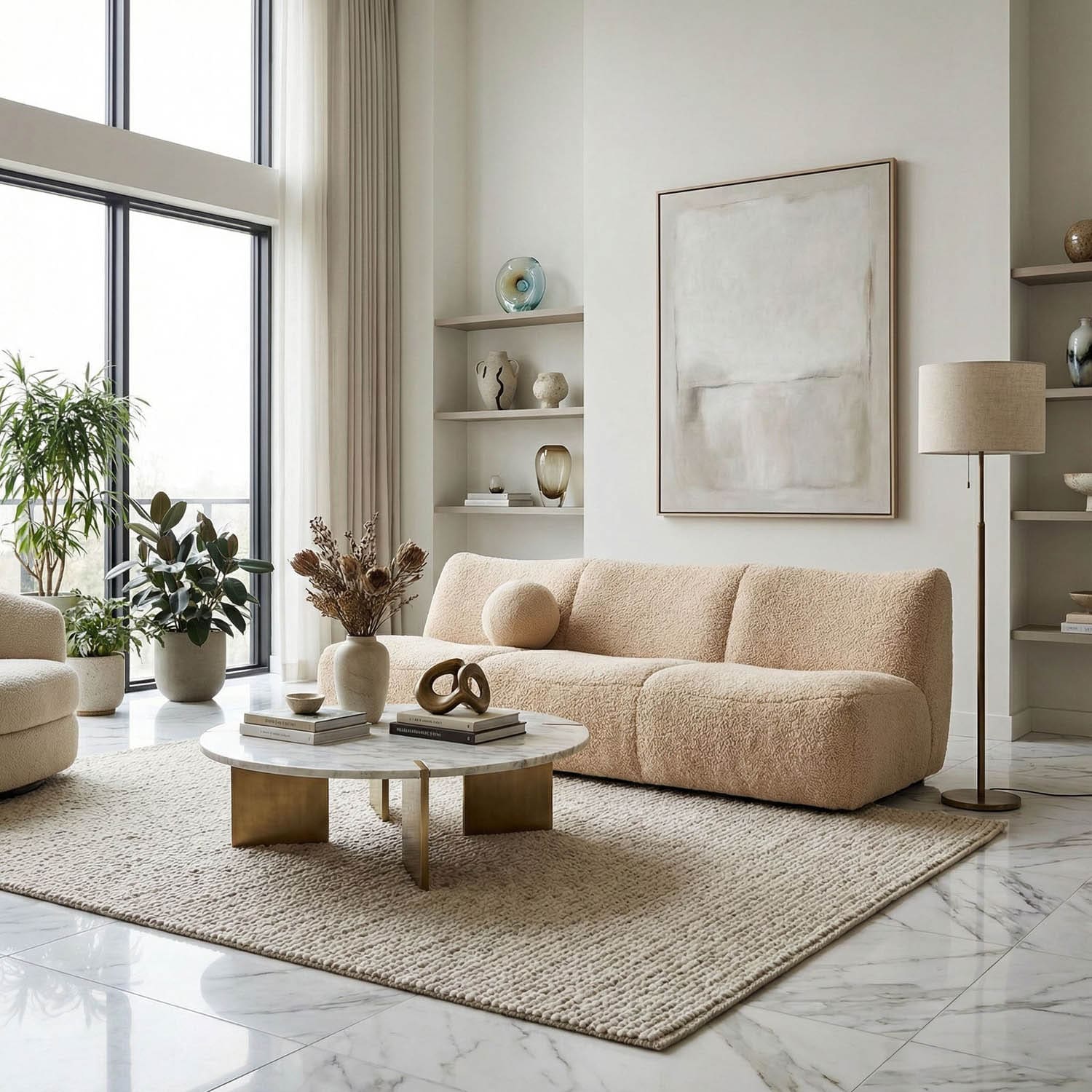 McClain 3 Seater, Camel Fabric