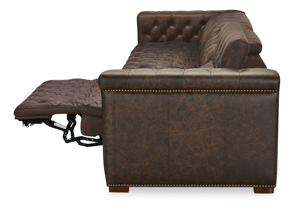 Savion Deux 3 Seat Sofa with Two Power Recliners and Three Power Headrests