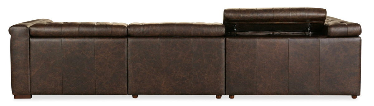 Savion Deux 5 Seat Sectional with Four Power Recliners and Six Power Headrests