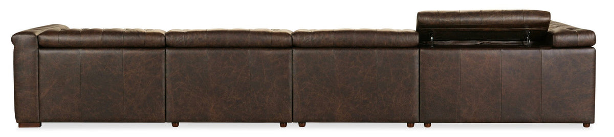Savion Deux 6 Seat Sectional with Three Power Recliners and Seven Power Headrests