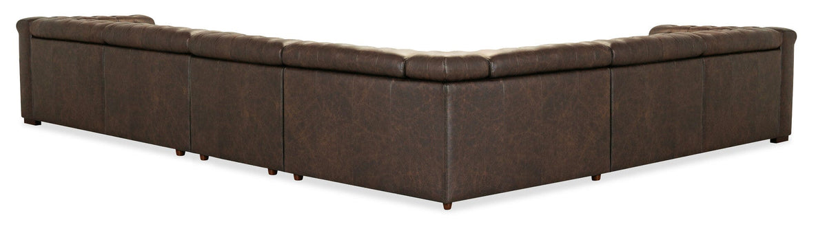 Savion Deux 6 Seat Sectional with Three Power Recliners and Seven Power Headrests