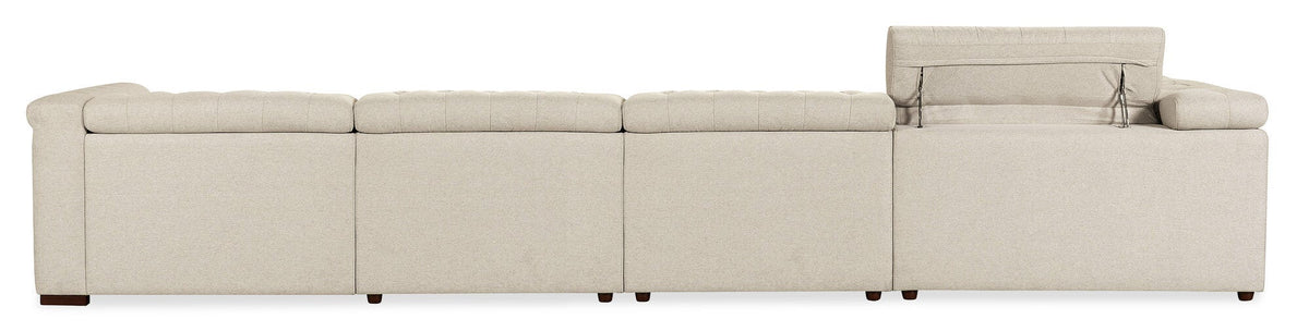 Savion Deux 6 Seat Sectional with Three Power Recliners and Seven Power Headrests