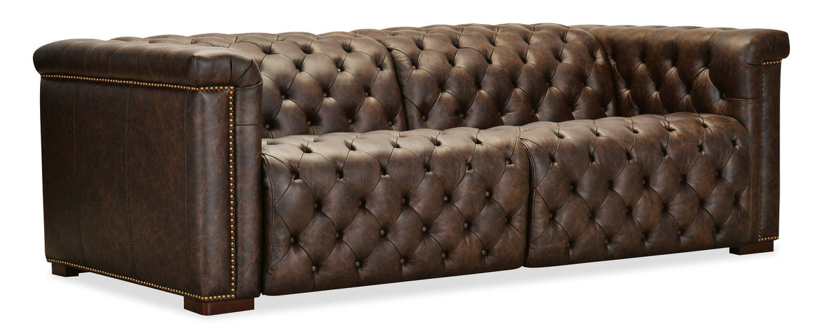 Savion Deux Sofa with Power Recliners and Power Headrests