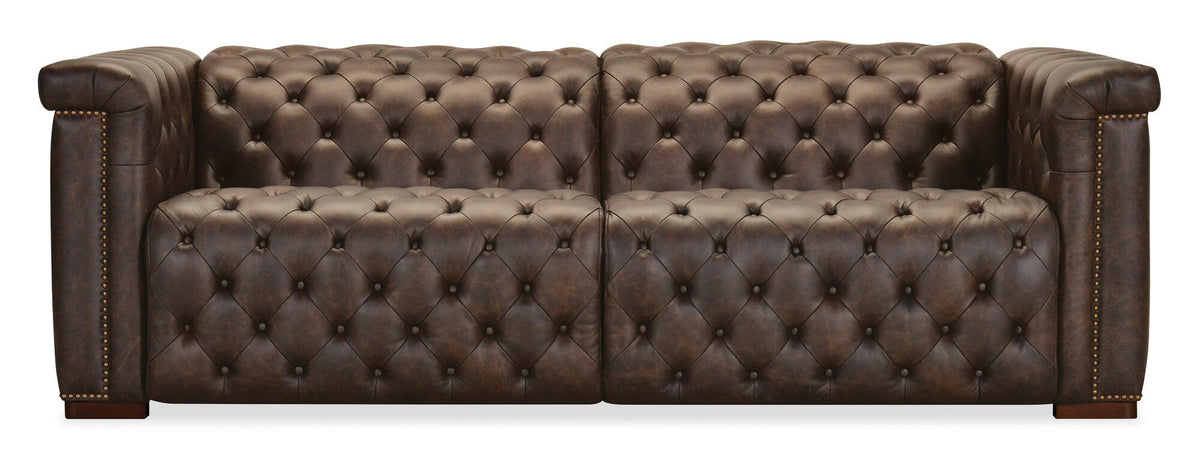 Savion Deux Sofa with Power Recliners and Power Headrests