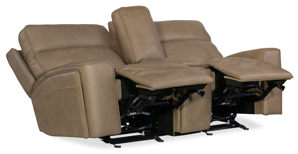 Riverton Power Gliding Console Loveseat with Power Headrest and Lumbar