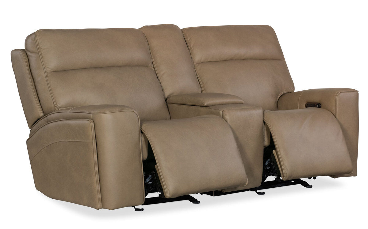 Riverton Power Gliding Console Loveseat with Power Headrest and Lumbar