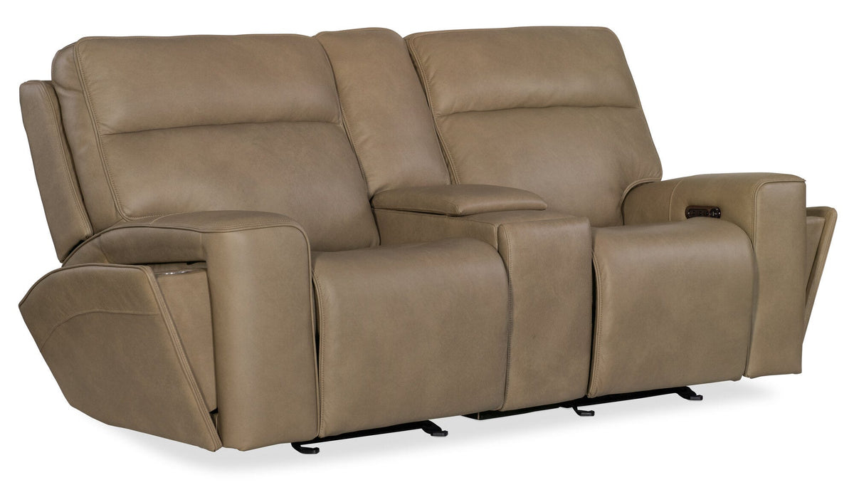 Riverton Power Gliding Console Loveseat with Power Headrest and Lumbar