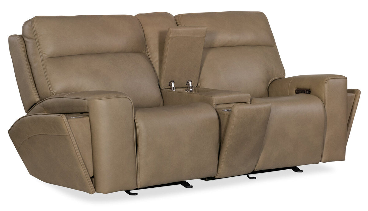 Riverton Power Gliding Console Loveseat with Power Headrest and Lumbar