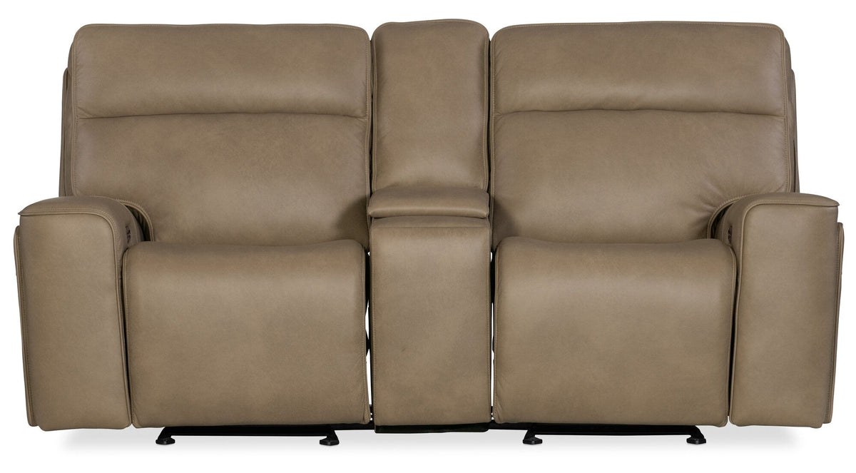 Riverton Power Gliding Console Loveseat with Power Headrest and Lumbar
