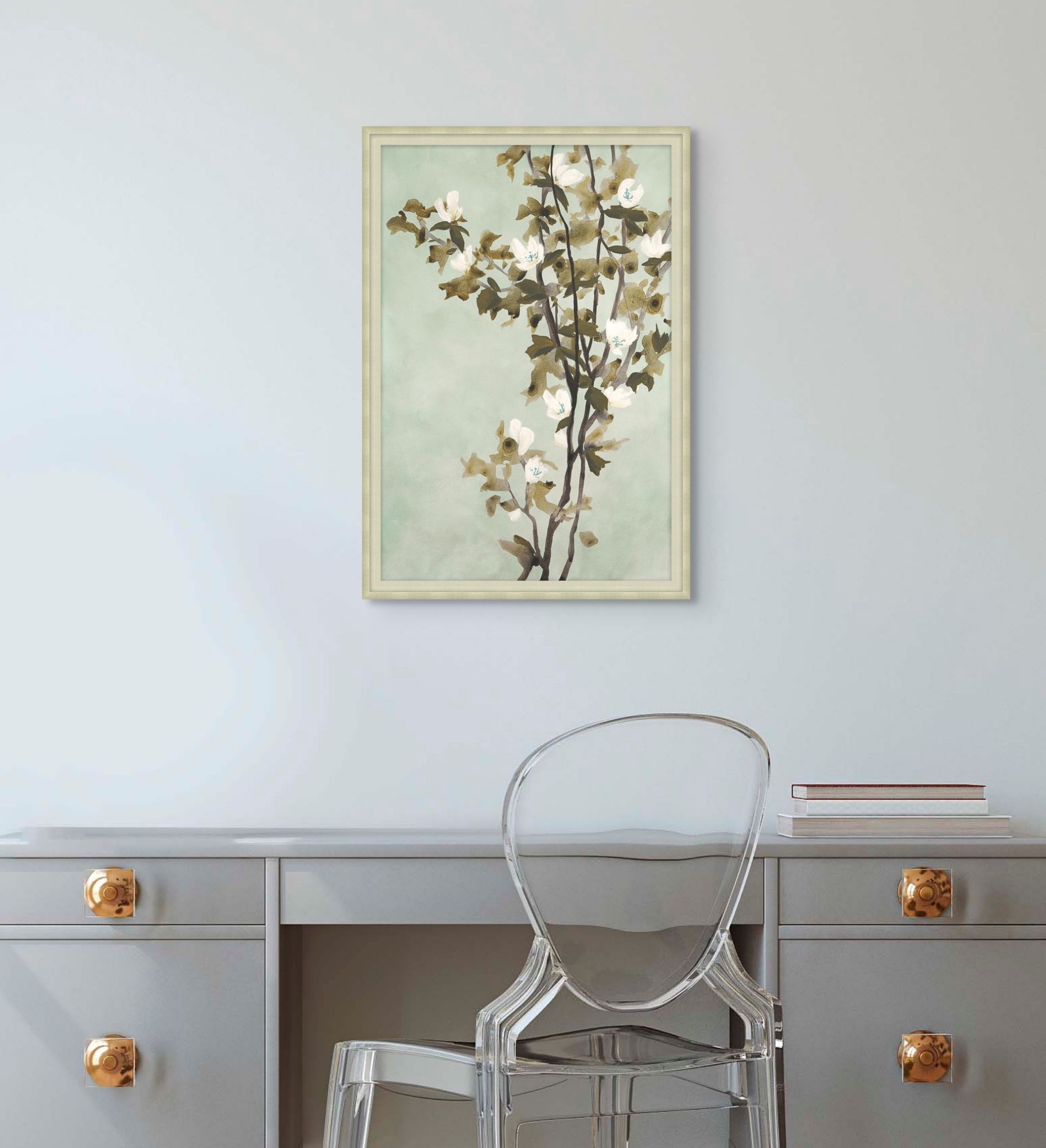 Blossoms in Mint 1 — detail