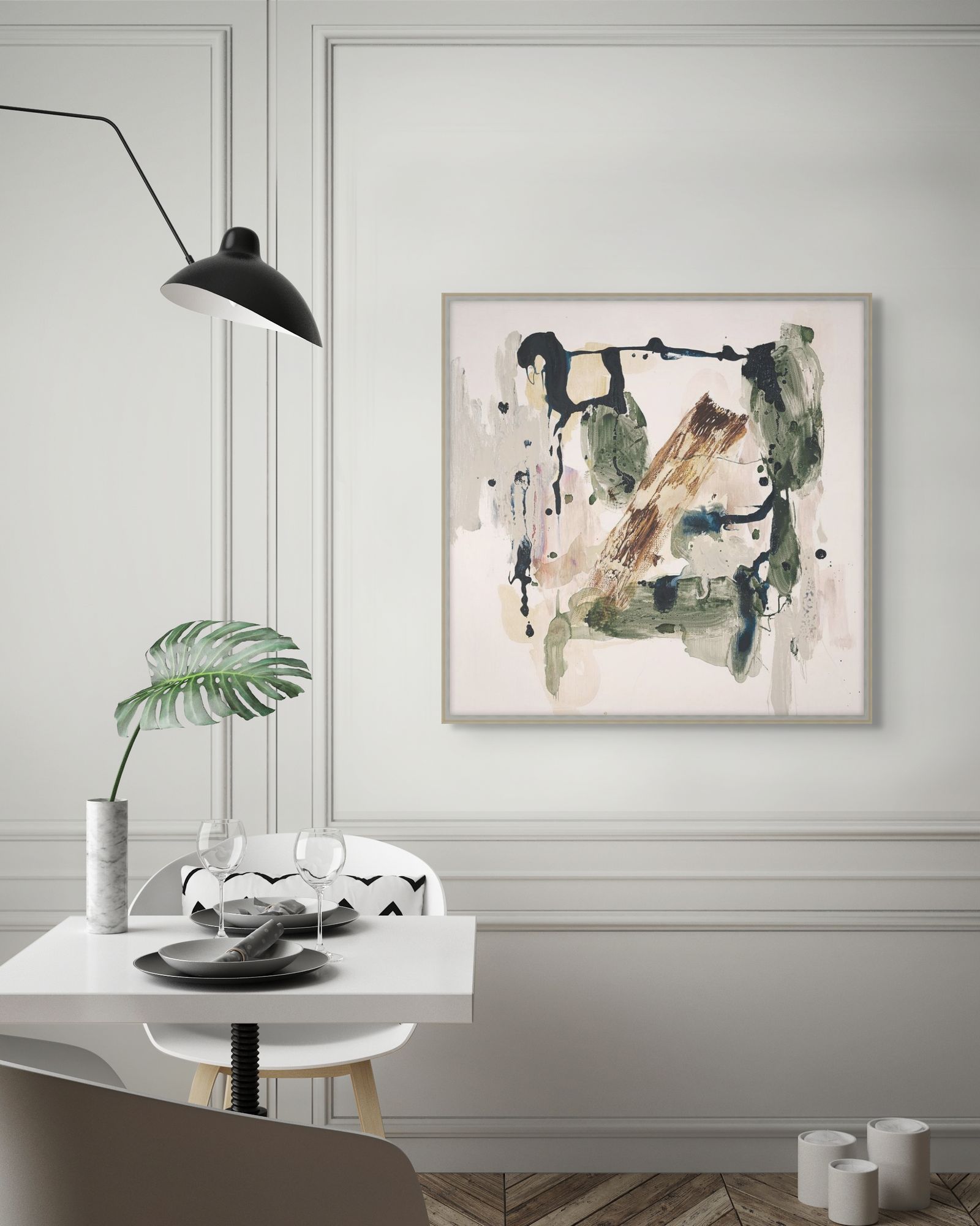 Sage Ink Wash 1 in a room