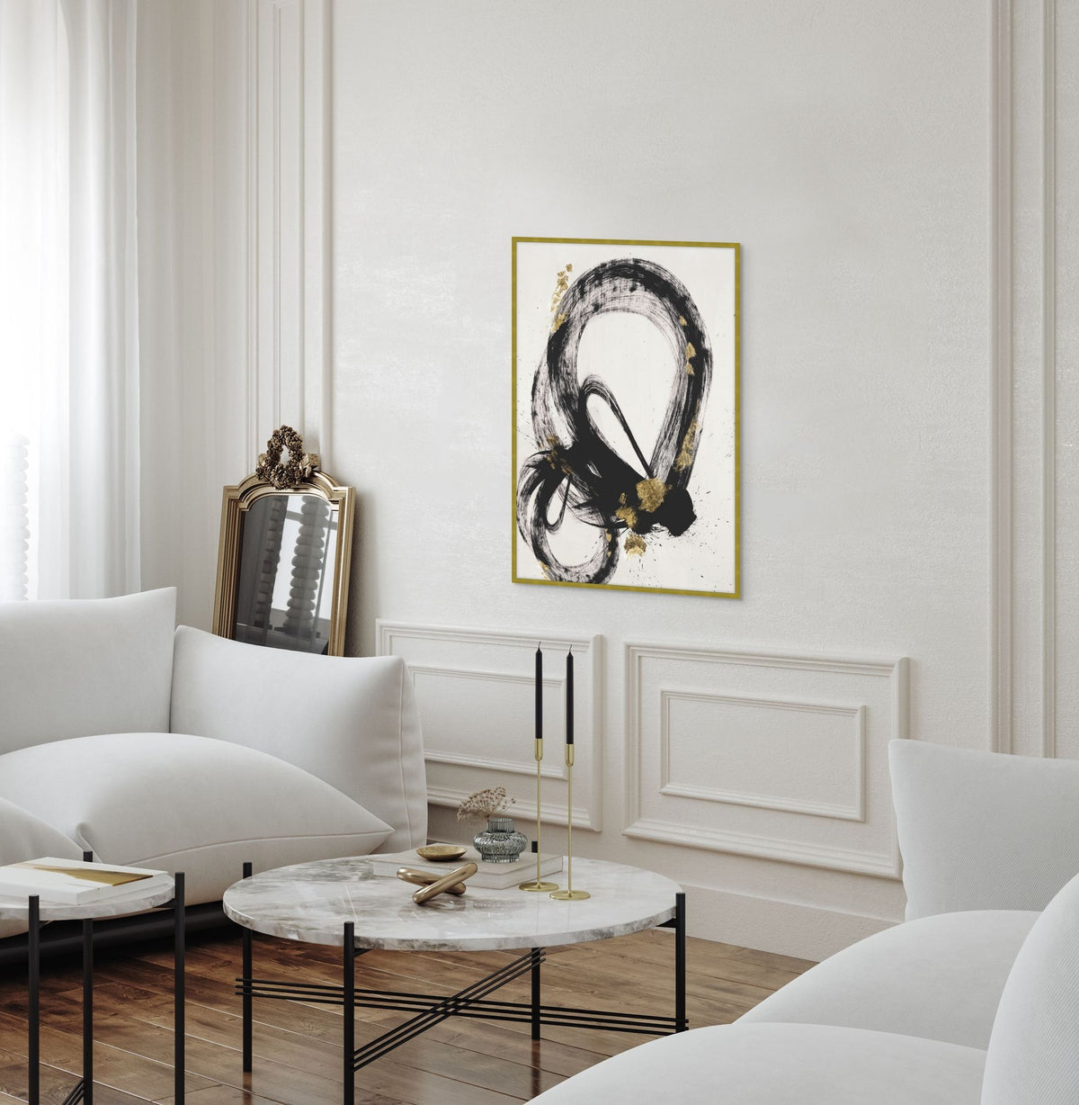 Gilded Strokes 1 — in situ