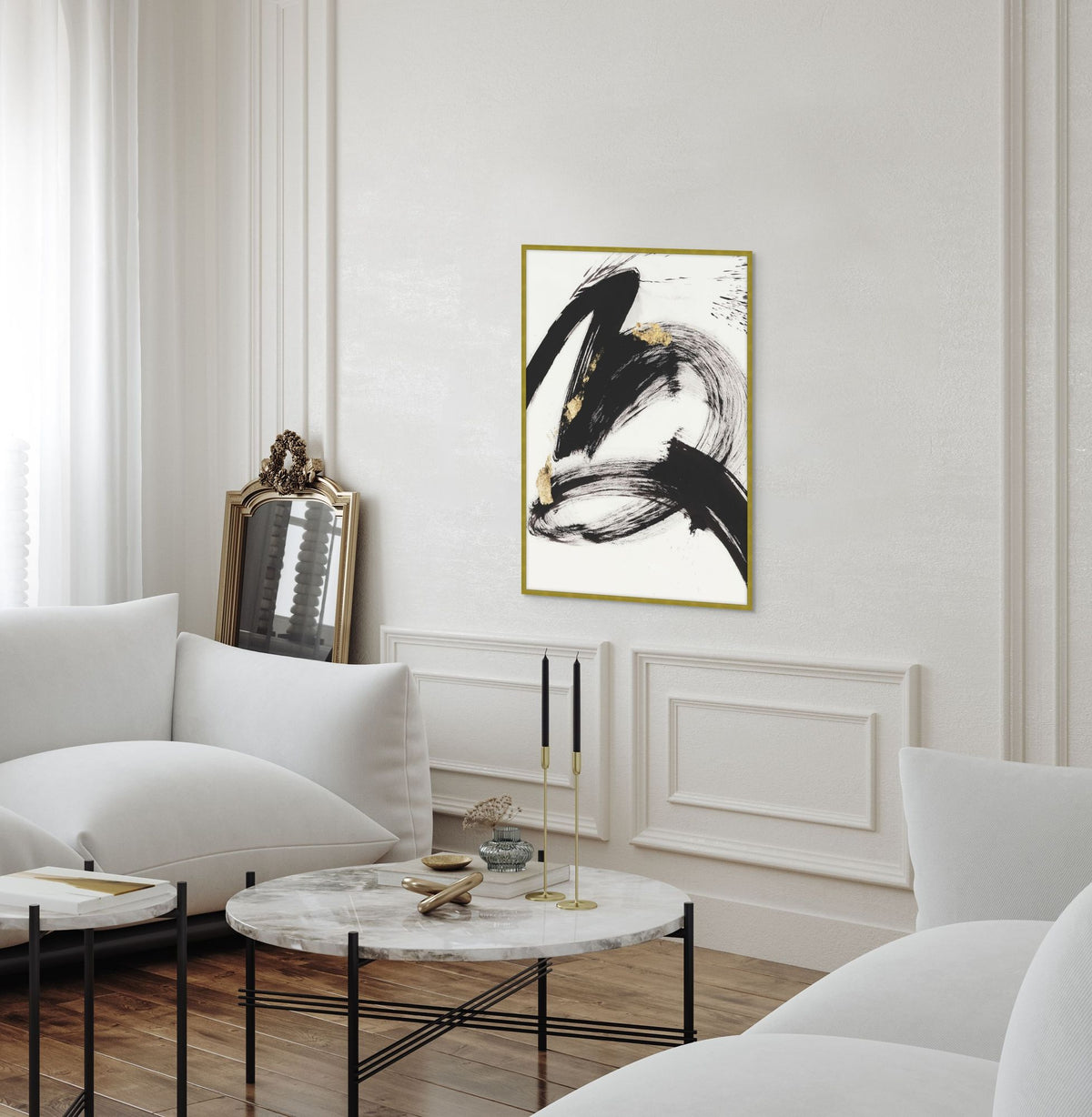 Gilded Strokes 3 — in situ