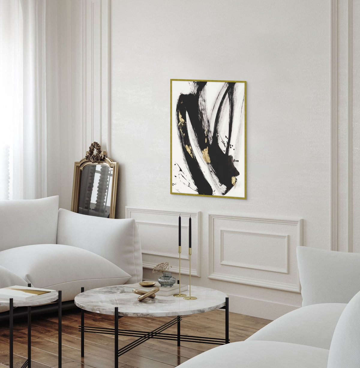 Gilded Strokes 4 — in situ