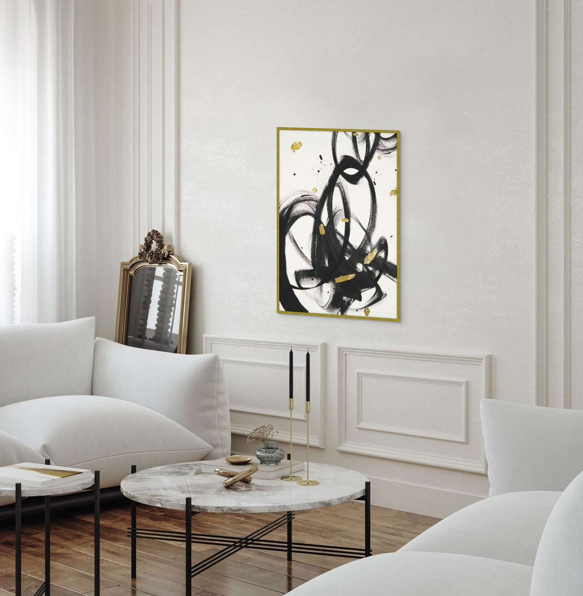 Gilded Strokes 5 — in situ