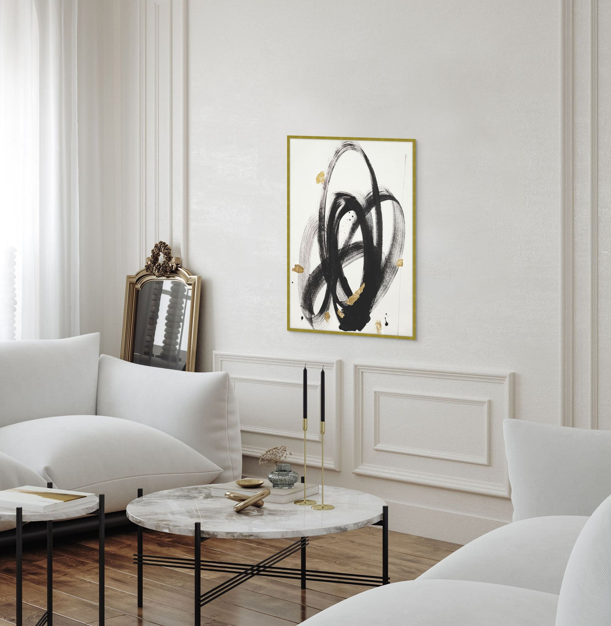 Gilded Strokes 6 — in situ
