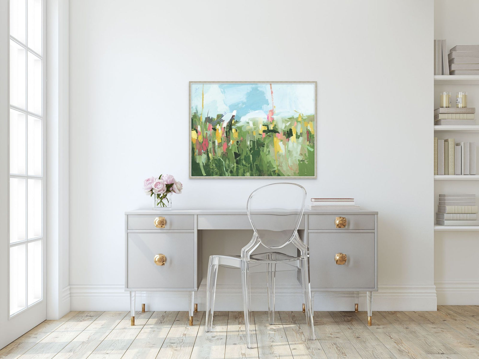 Pastel Meadow 1 in a room