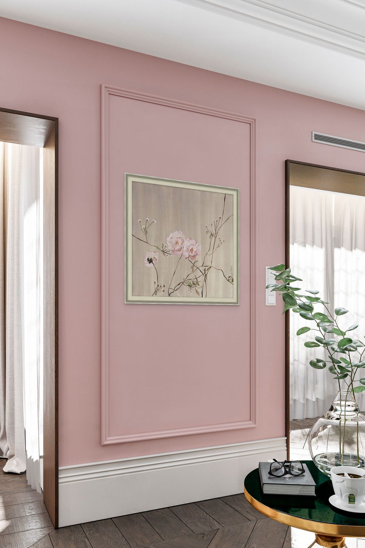 Blushing Blooms 1 in a room