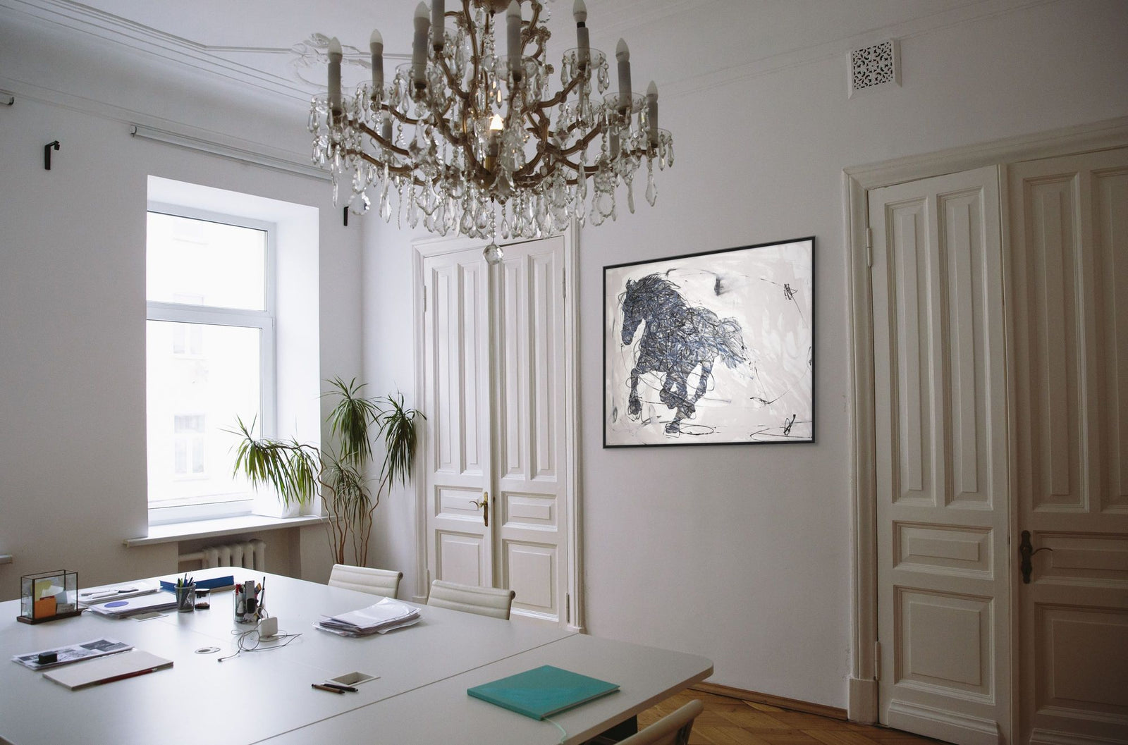 Dark Horse 1 in a room