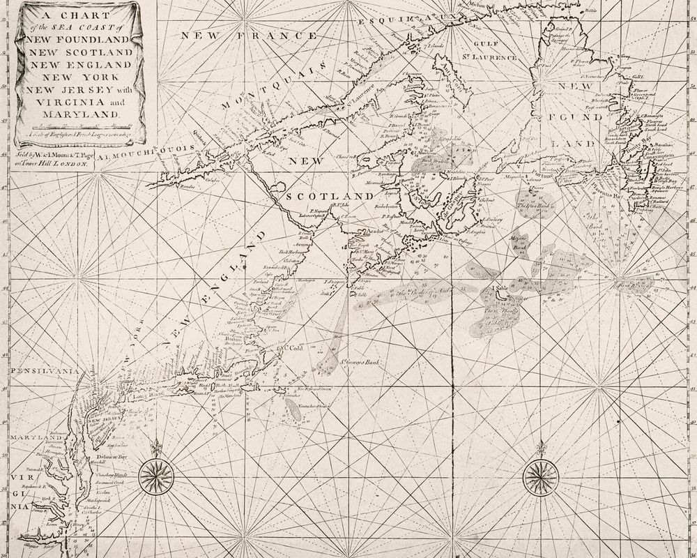 Antique Coastal Map 1 artwork