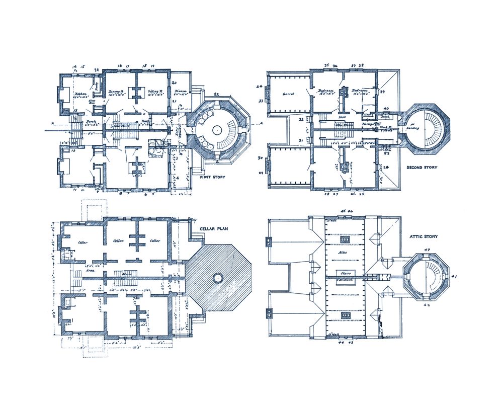 Blueprint of Lighthouse 1 artwork
